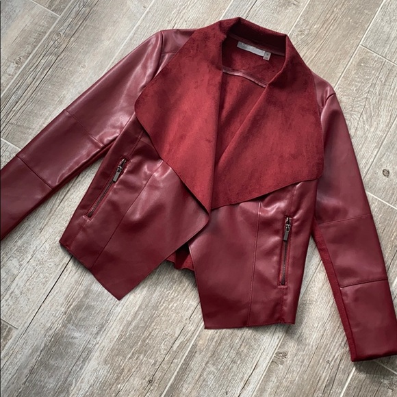 Faux Leather Suede Drape Jacket | Poshmark